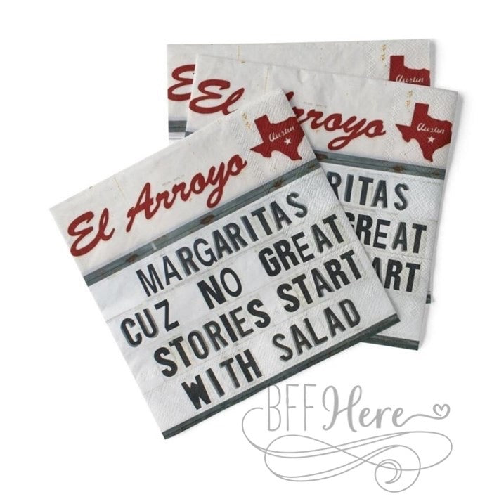 El Arroyo Cocktail Napkins - Salad Stories - BFF Here