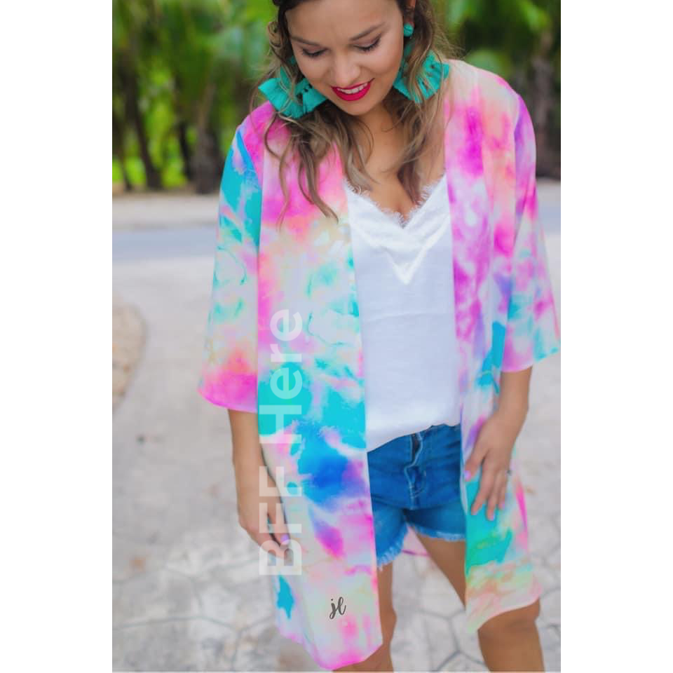 Dreamy State Tie Dye Kimono - BFF Here