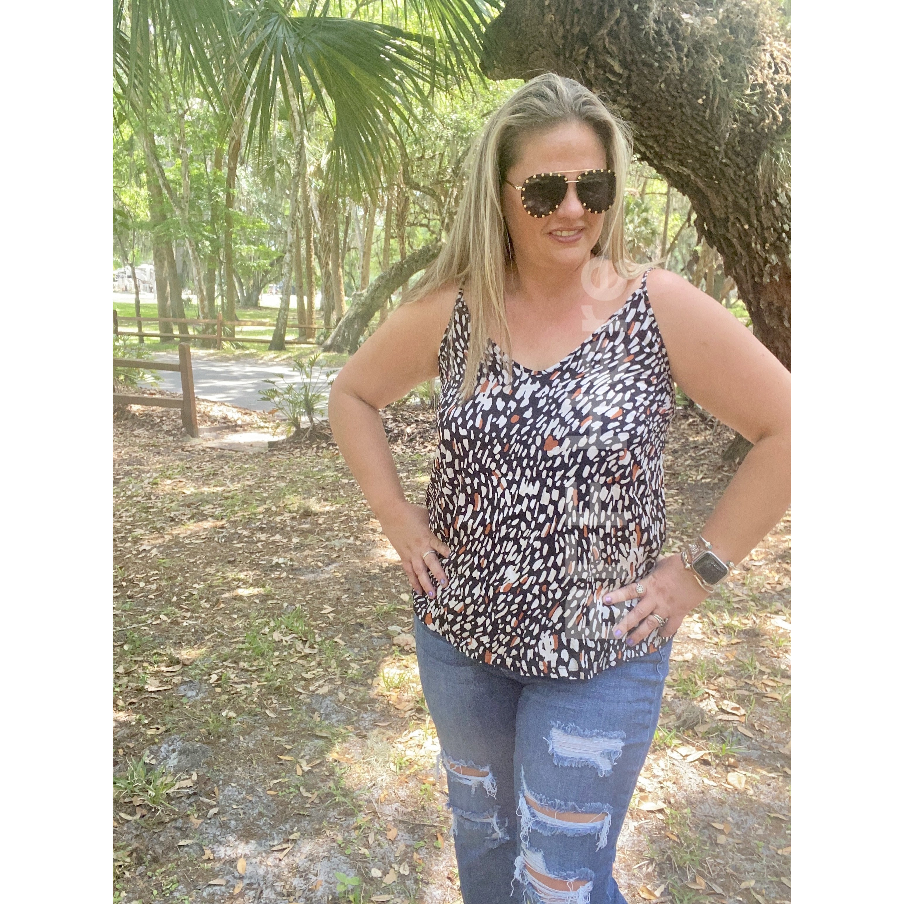 Mandy Leopard Tank - BFF Here