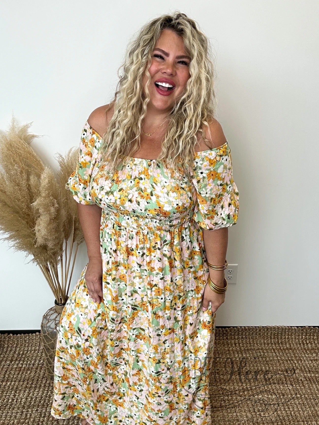 Laura Lynn Floral Smocked Dress - BFF Here