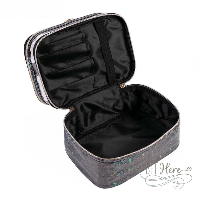 Cosmetic Bag — Black Shimmer - BFF Here