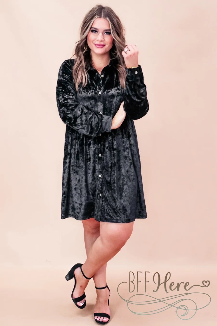 Sweet Surprise Velvet Dress - BFF Here