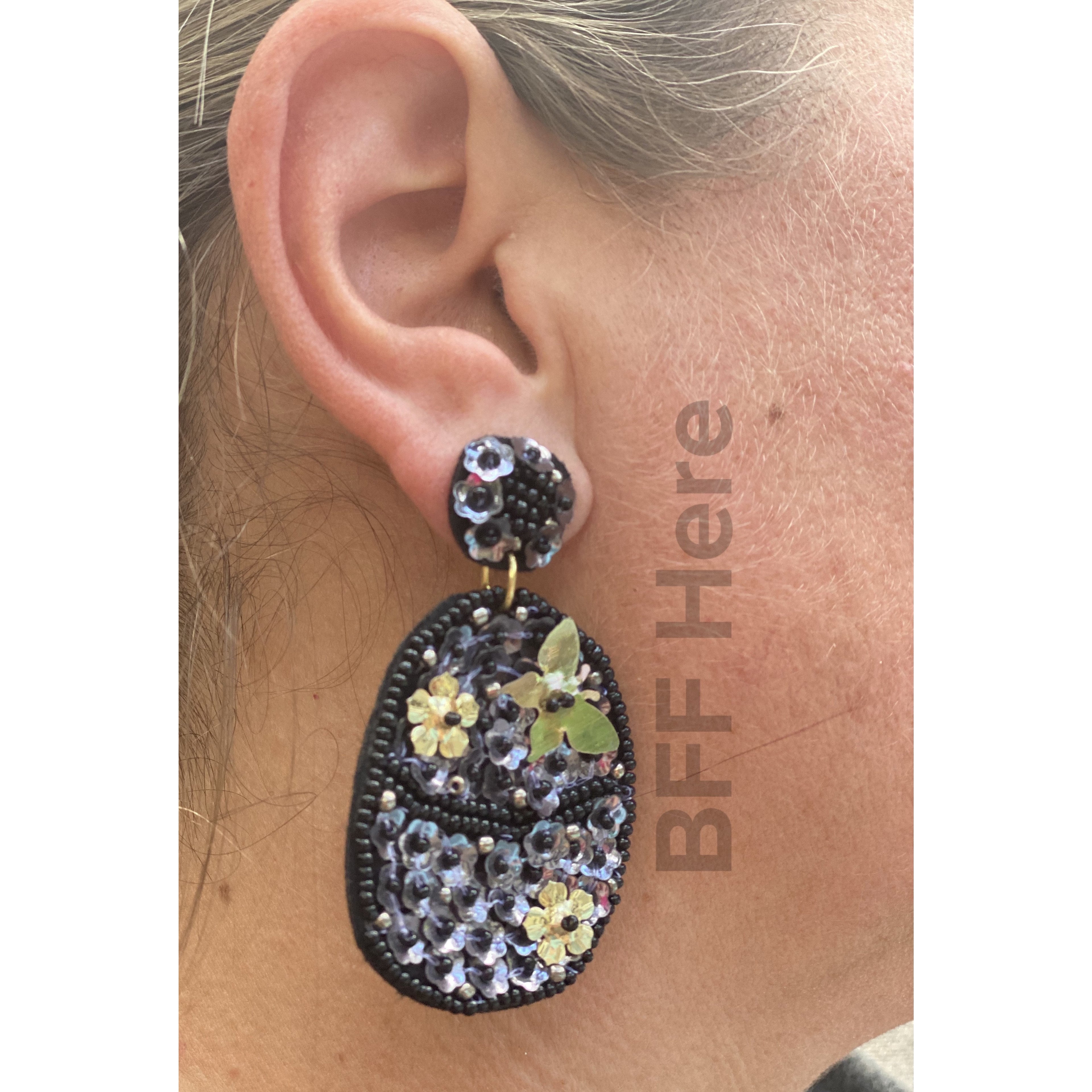 Easter Egg Seed Bead Earrings -- Choice of Color - BFF Here