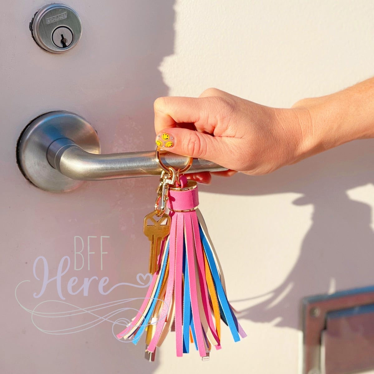 Sweet Tooth Tassel Keychain Charger  by Packed Party - BFF Here