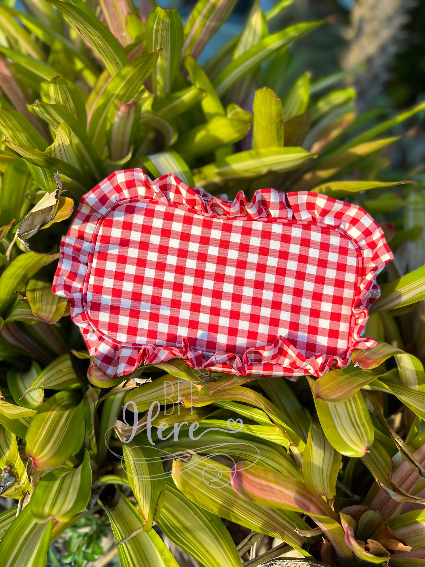 Gingham Frilly Bag -- Choice of Color - BFF Here