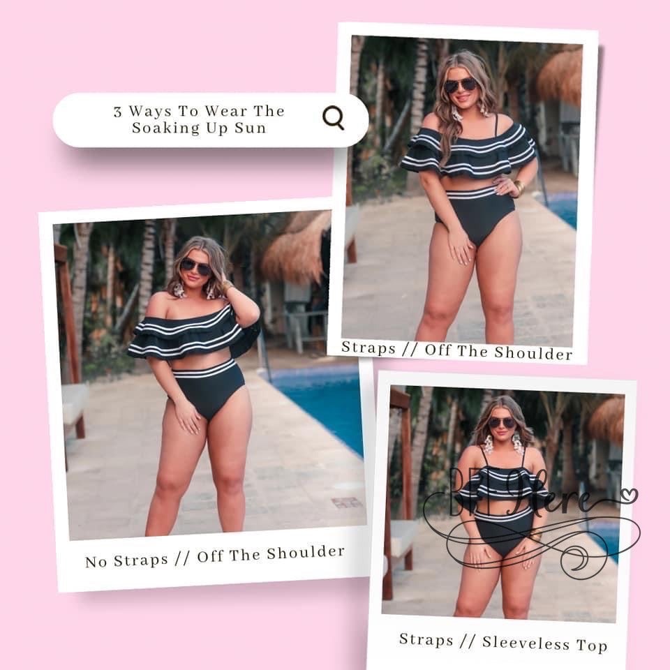 PREORDER—Soaking Up The Sun Ruffle  Swimsuit - BFF Here