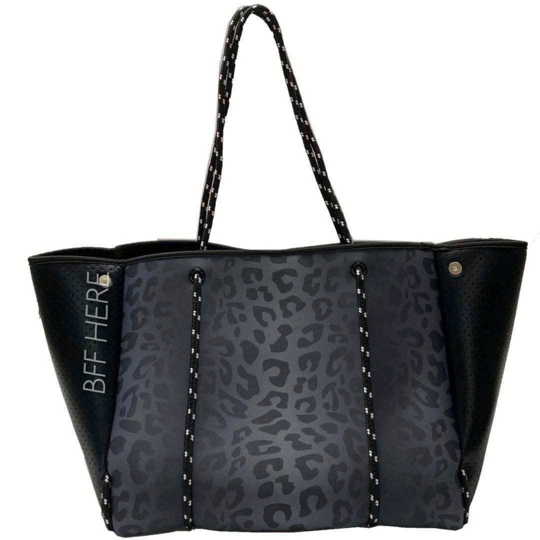 Neoprene Tote -- MidnightLeopard - BFF Here