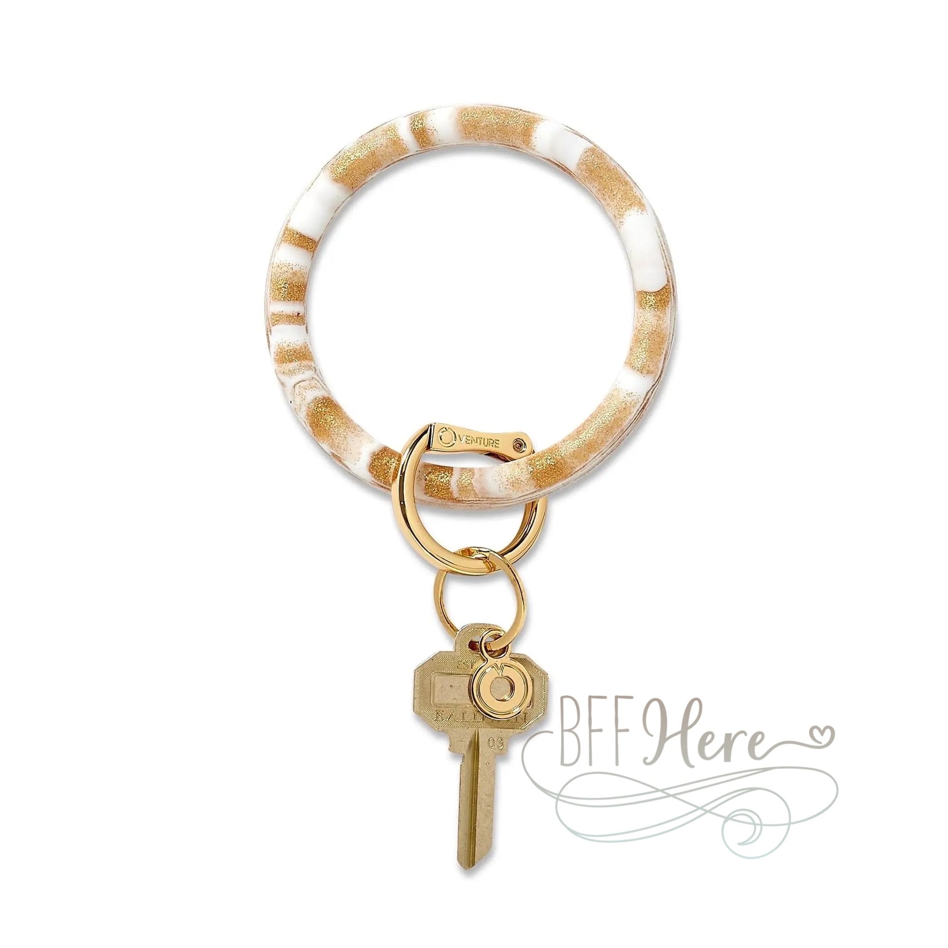 Gold Rush Marble - Silicone Big O-Key Ring  by Oventure - BFF Here