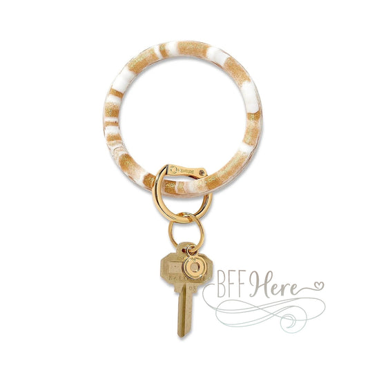 Gold Rush Marble - Silicone Big O-Key Ring  by Oventure - BFF Here