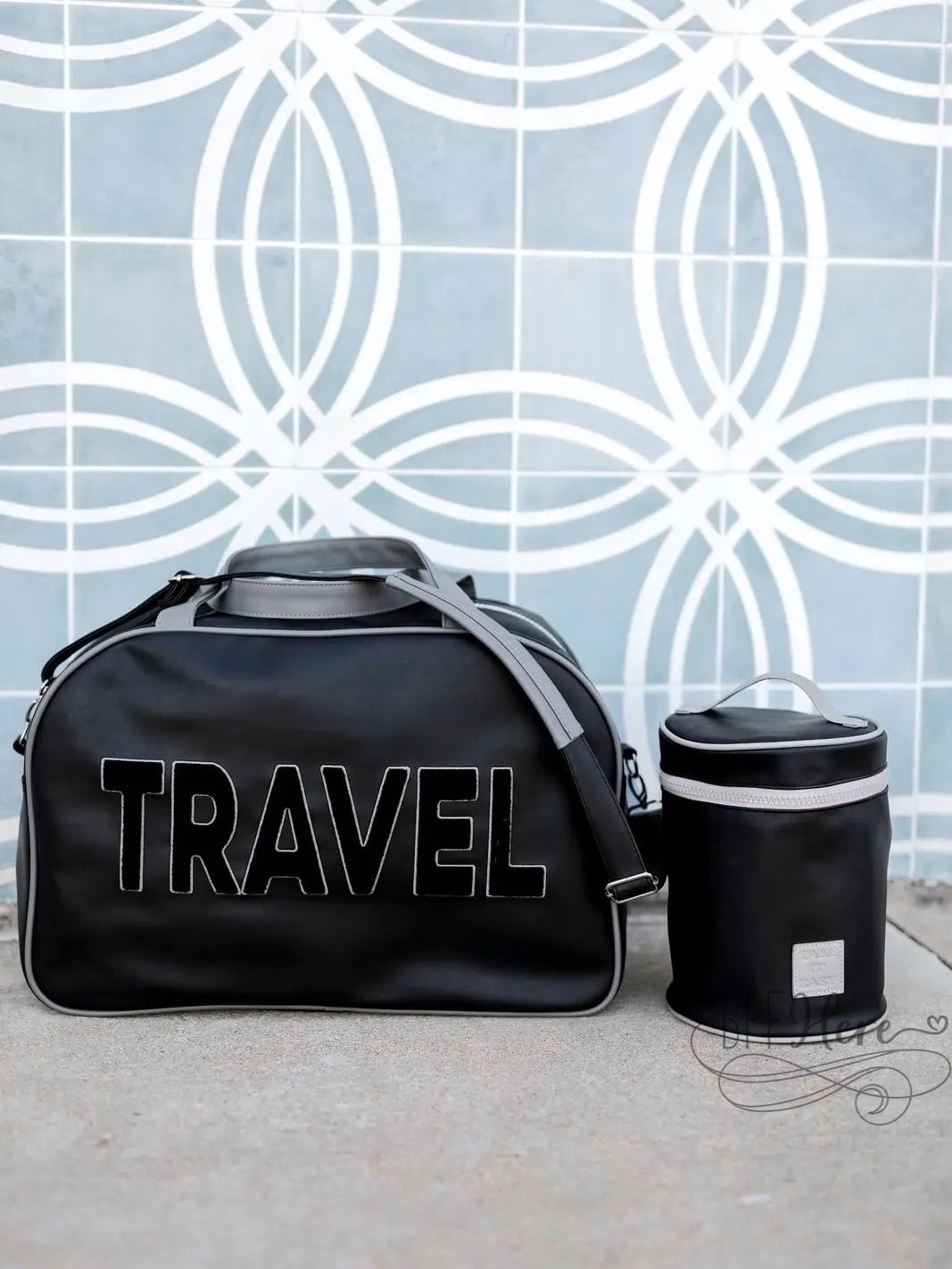 PREORDER—Duffle Bag Weekender / Travel (Black/Grey) - BFF Here