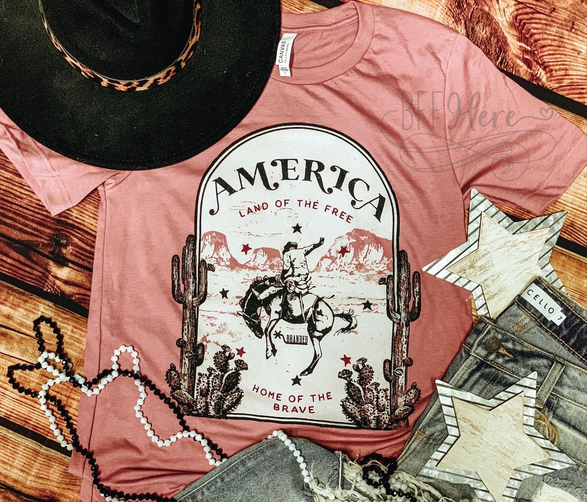 America Land Of The Free T-Shirt - BFF Here