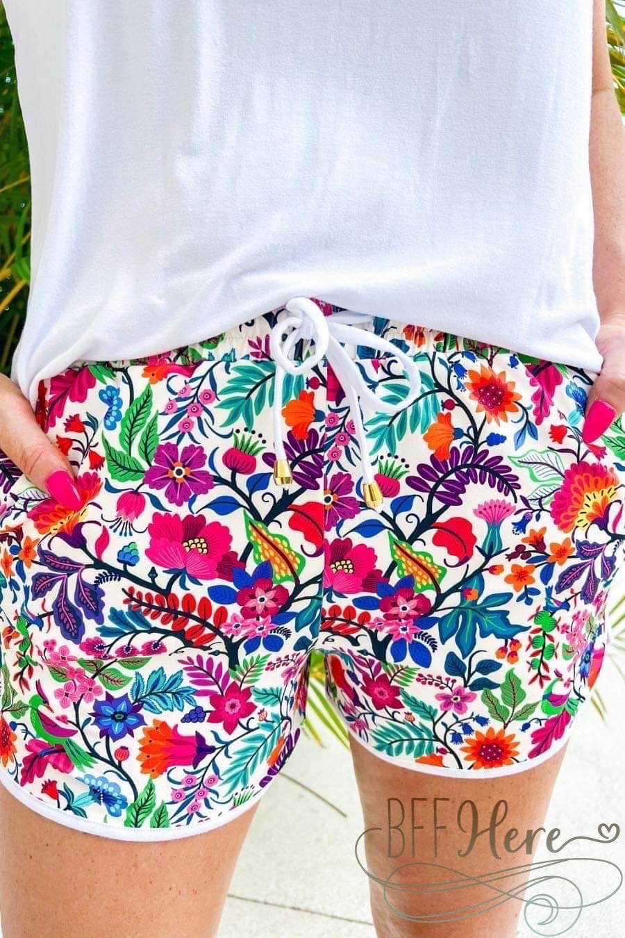 PREORDER-Fiesta Time Drawstring Everyday Shorts - BFF Here