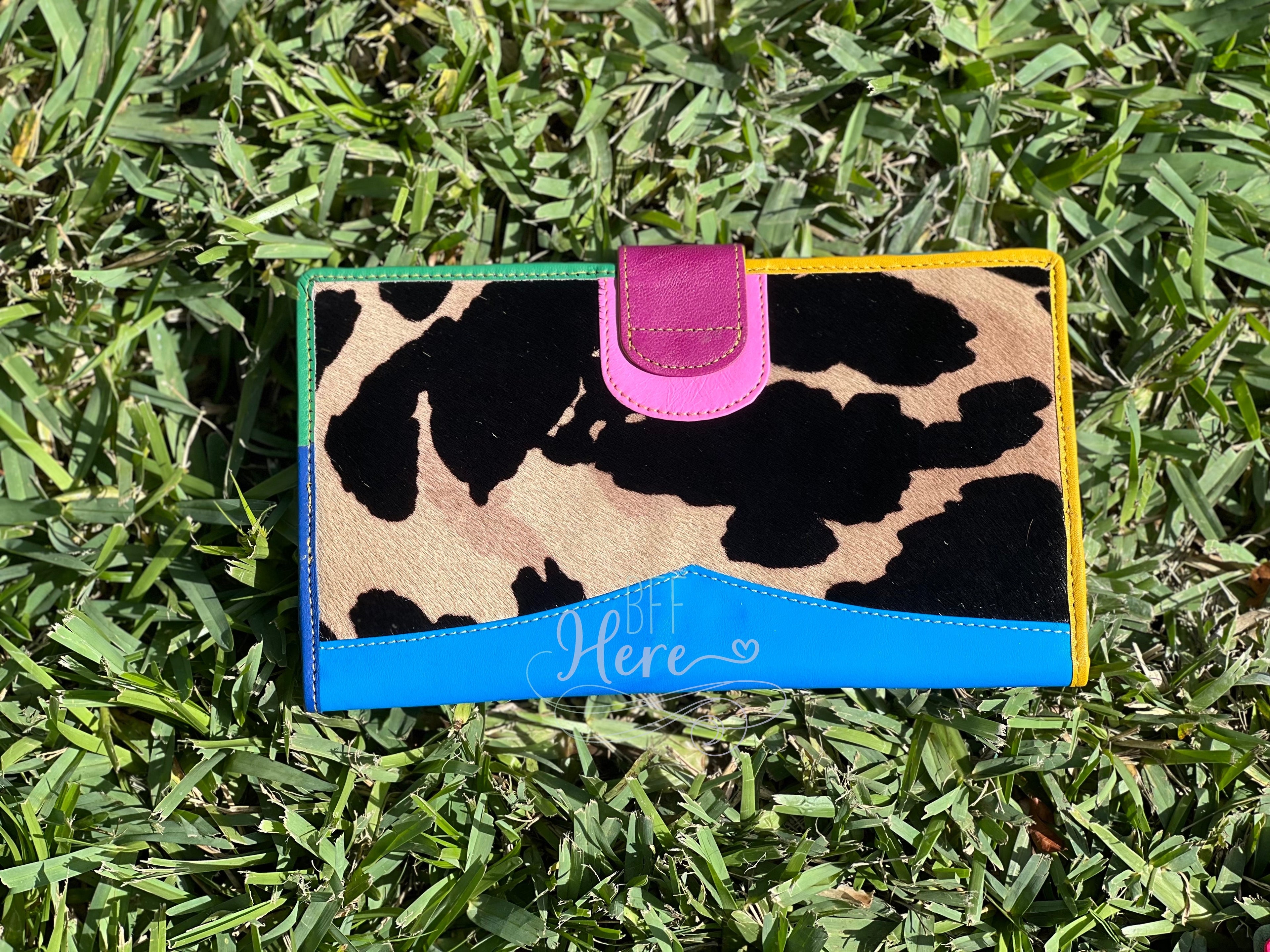 Nash Leather and Hair on Hide Wallet - Choice of Color - BFF Here