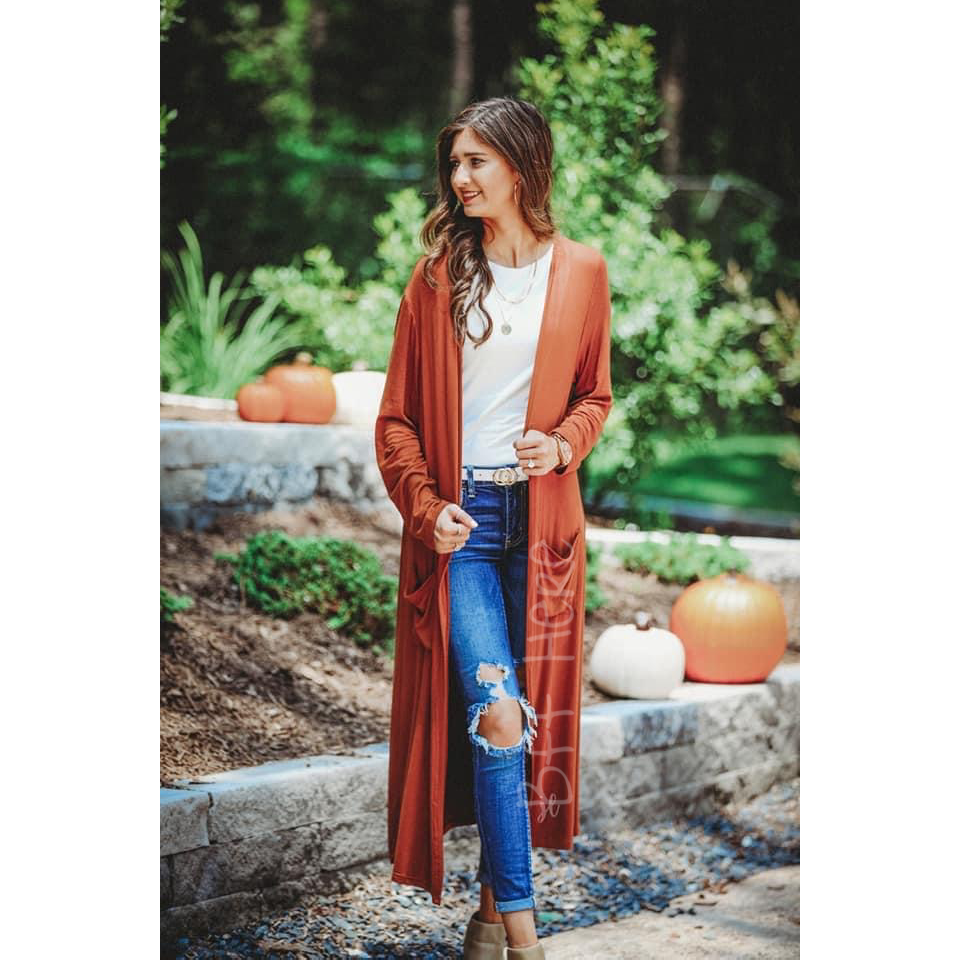 Spiced Up Long Pocket Cardigan — Choice of Color - BFF Here