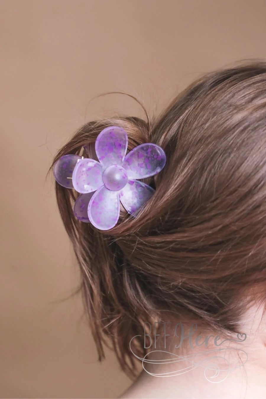 Speckled Flower Clip — Choice of Color - BFF Here
