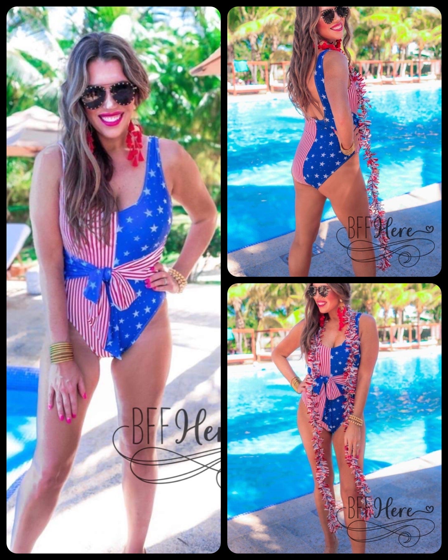 PREORDER—July Stars and Stripes Swimsuit - BFF Here