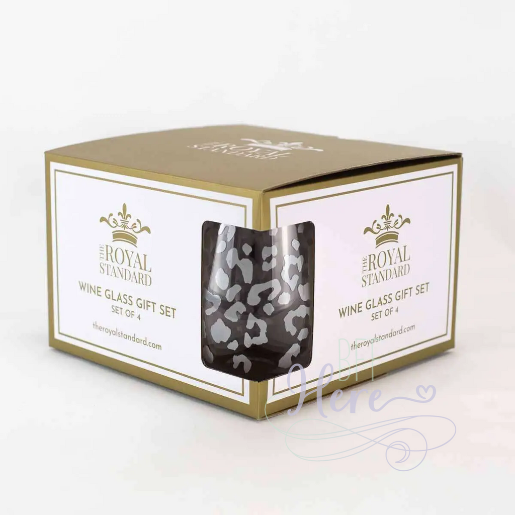 Leopard Wine Glass Gift Set - BFF Here