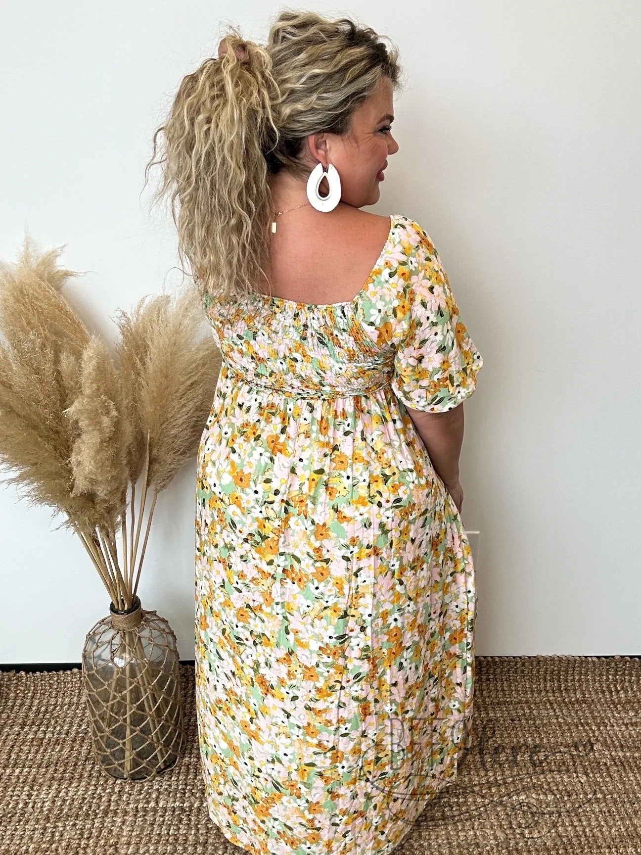 Laura Lynn Floral Smocked Dress - BFF Here