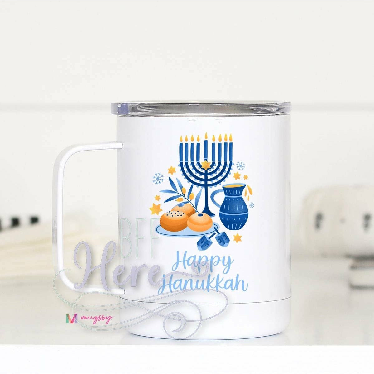 Happy Hanukkah Travel Cup - BFF Here