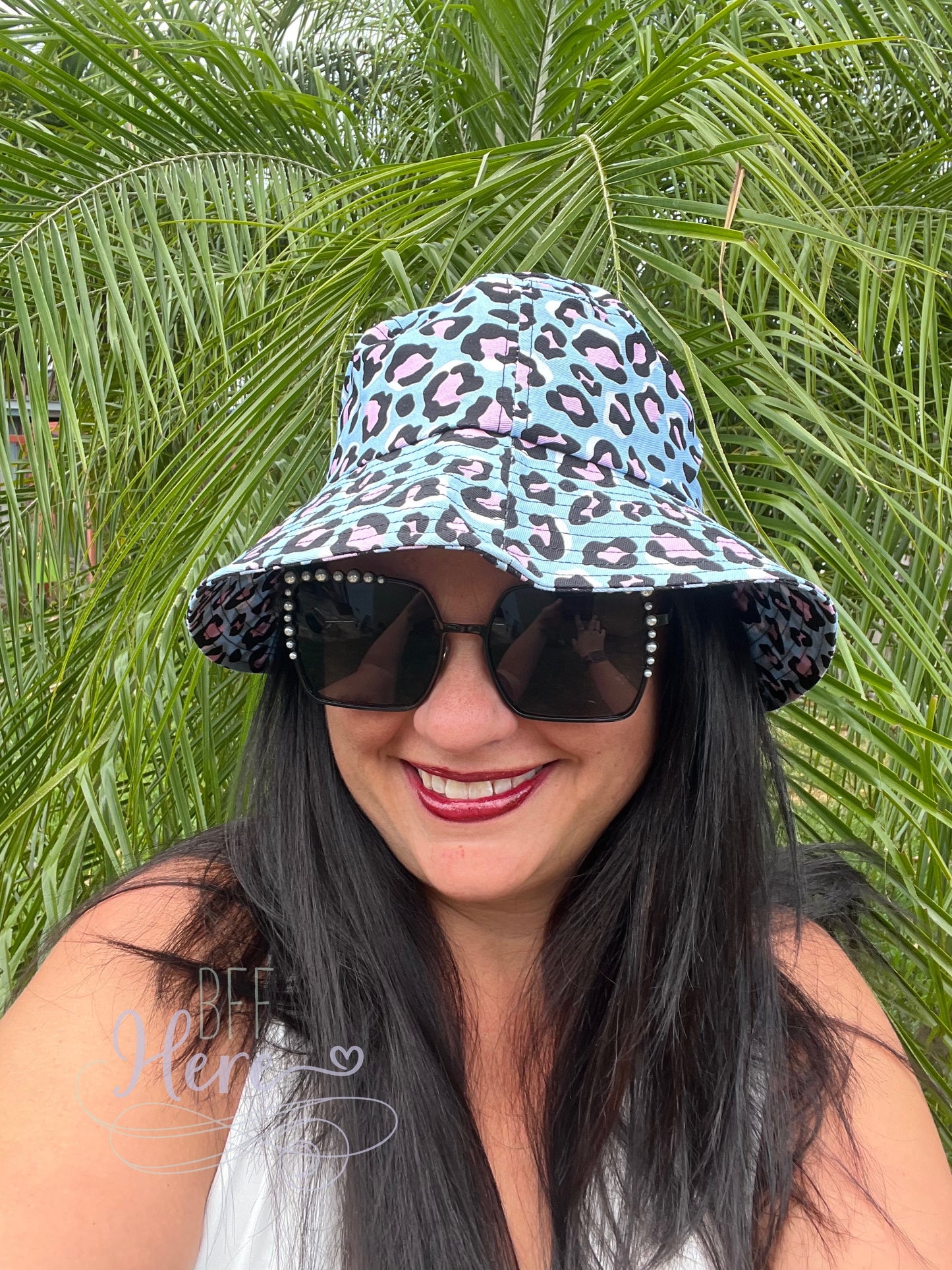 Blue Leopard Bucket Hat - BFF Here