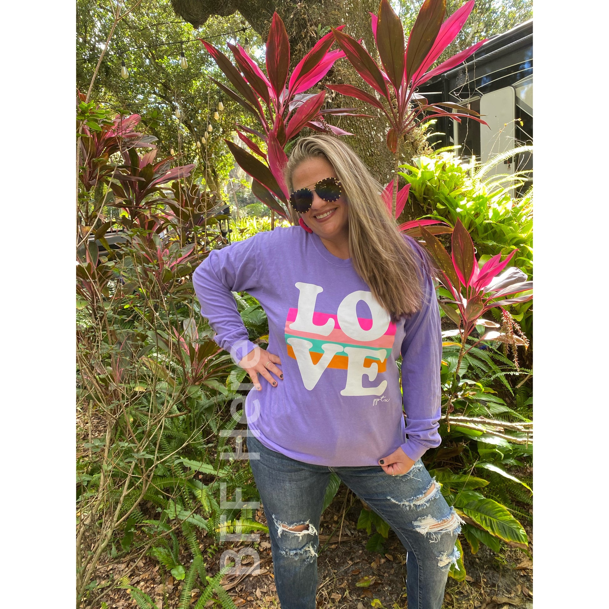 Love Stripes Long Sleeve T-Shirt -- Choice of Size - BFF Here