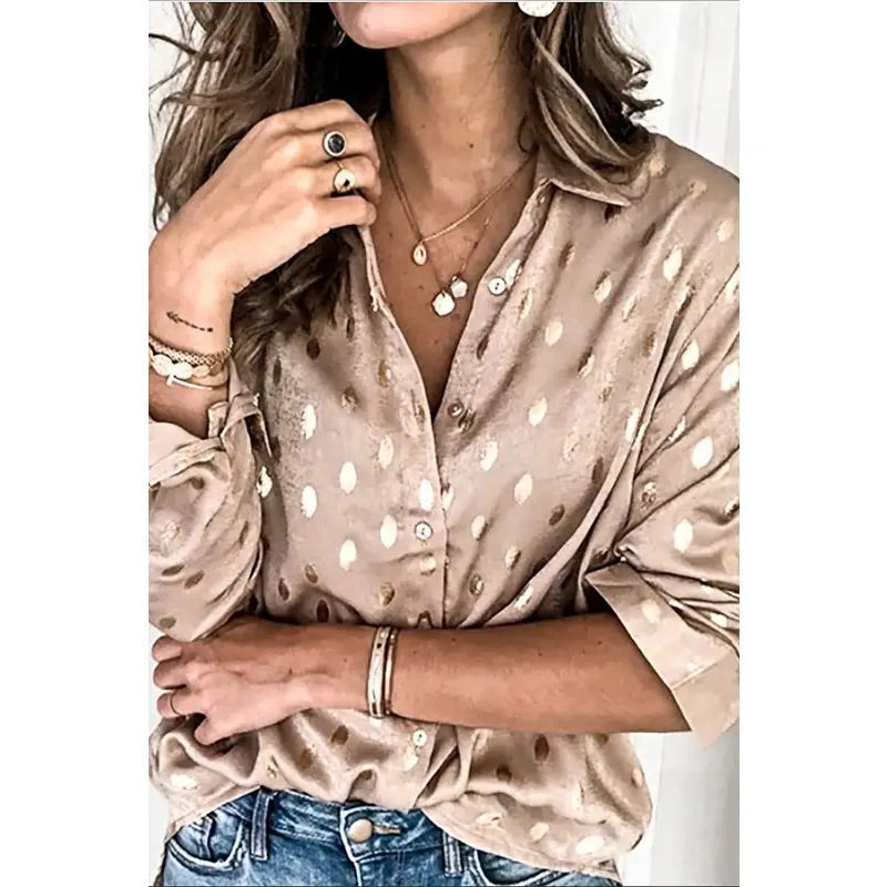 Golden Polka Dot Top - BFF Here