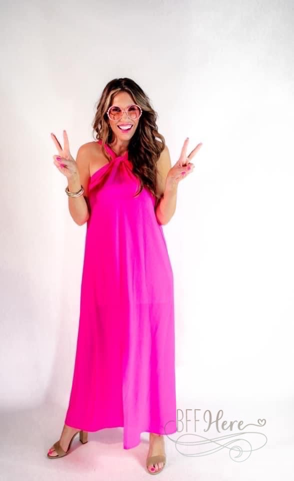 PREORDER-Carmen Maxi Dress / Pink - BFF Here