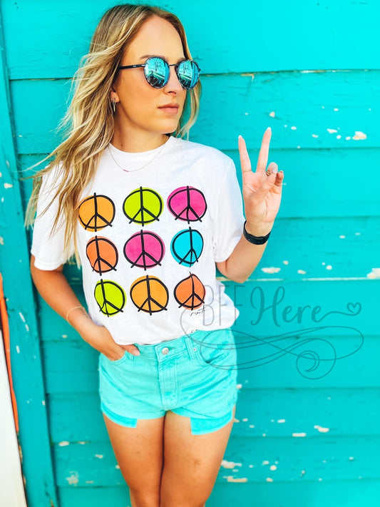 Colorful Peace T-Shirt - BFF Here