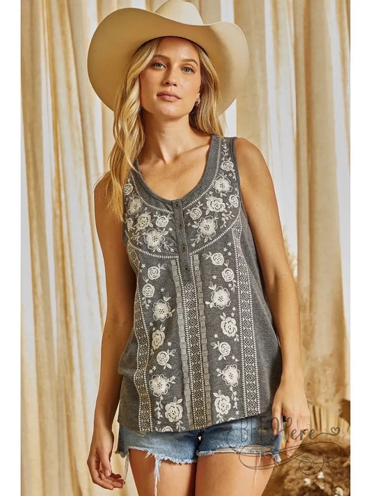 Ashlyn Knit Top With Embroidery - BFF Here