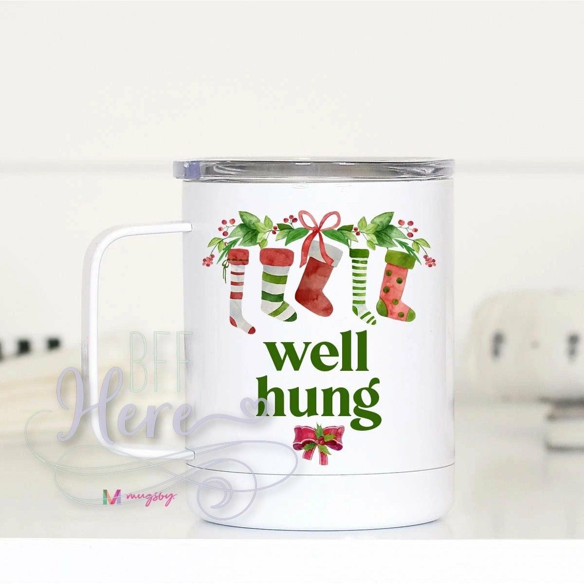 Well Hung Christmas Travel Cup - BFF Here