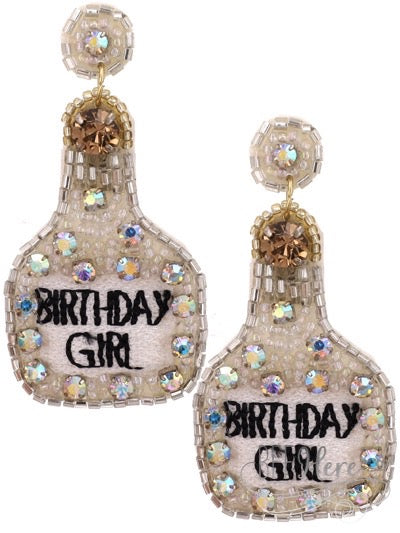 Birthday Girl Bottle Earrings - BFF Here