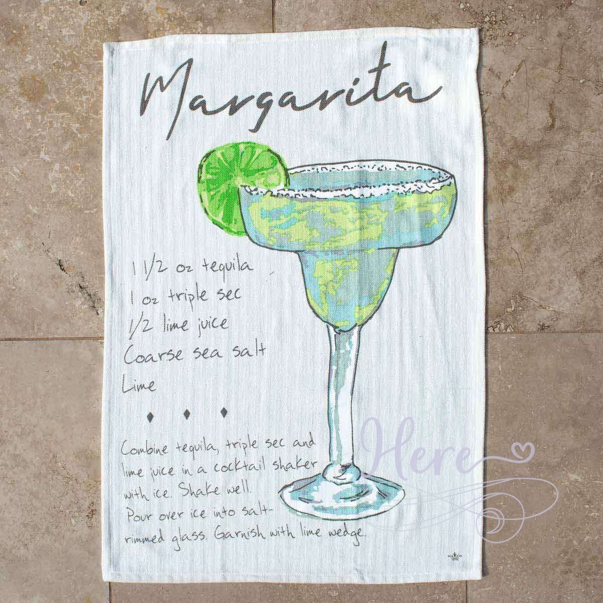 Margarita Recipe Bar Towel - BFF Here