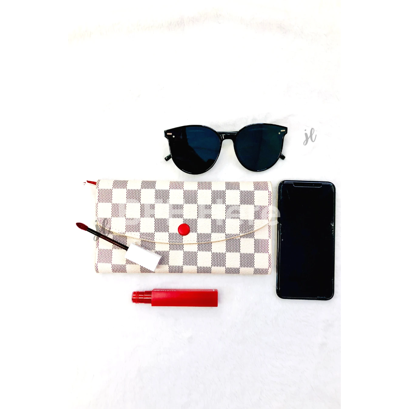 Kenneth Checkered Foldover Wallet — Choice of Color - BFF Here