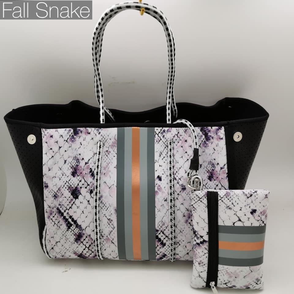 Neoprene Tote -- Fall Snake - BFF Here