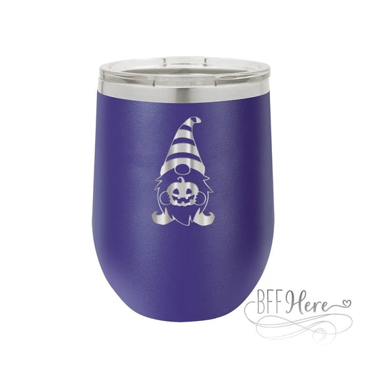 Halloween Gnome Stemless Cup — Purple - BFF Here