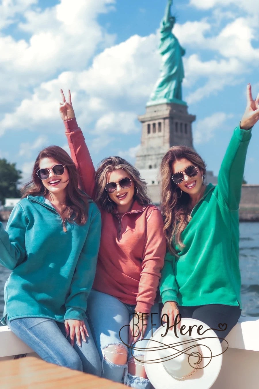 PREORDER— Miley Vintage Pullover -- Kelly Green - BFF Here