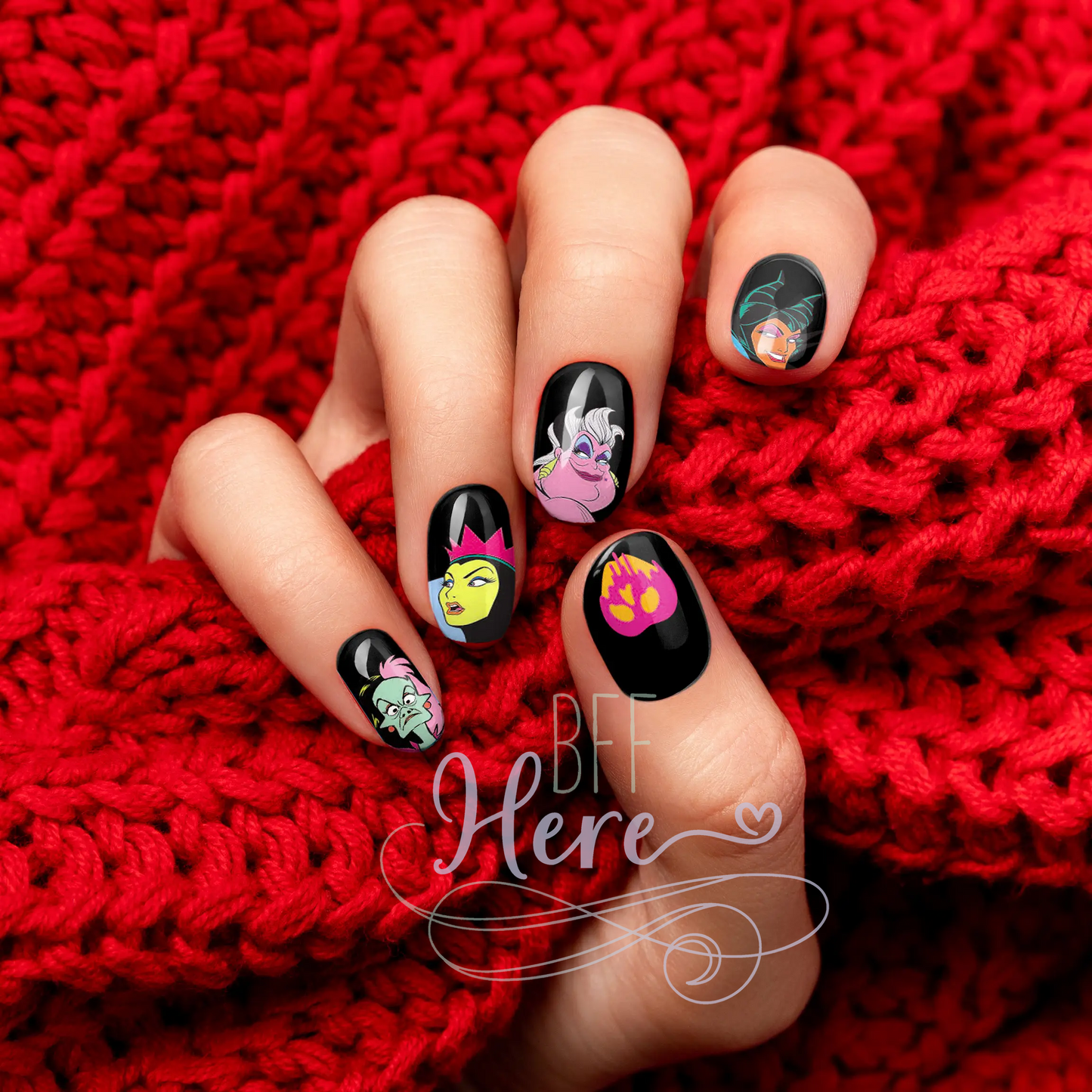 Pop Villains Heat Nail stickers - BFF Here