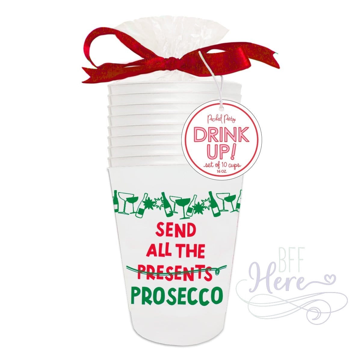 Send All the Prosecco Cupstack Set by Packed Party - BFF Here