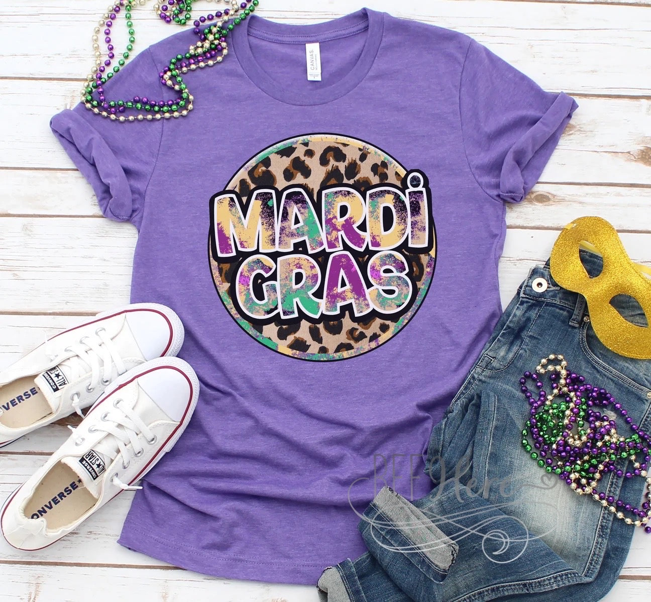 PREORDER—Mardi Gras Leopard T-Shirt - BFF Here