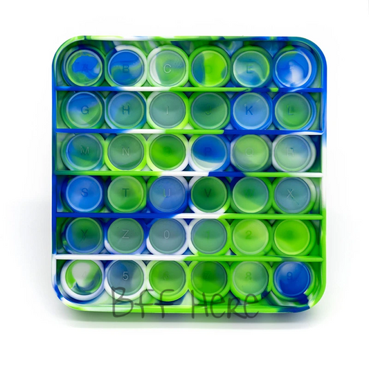 Green Tie Dye Square Pop-It Fidget - BFF Here