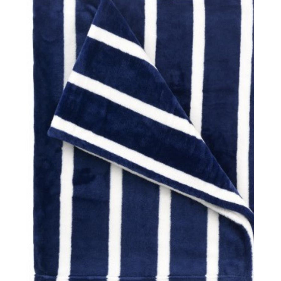 Navy Stripe Blanket - BFF Here