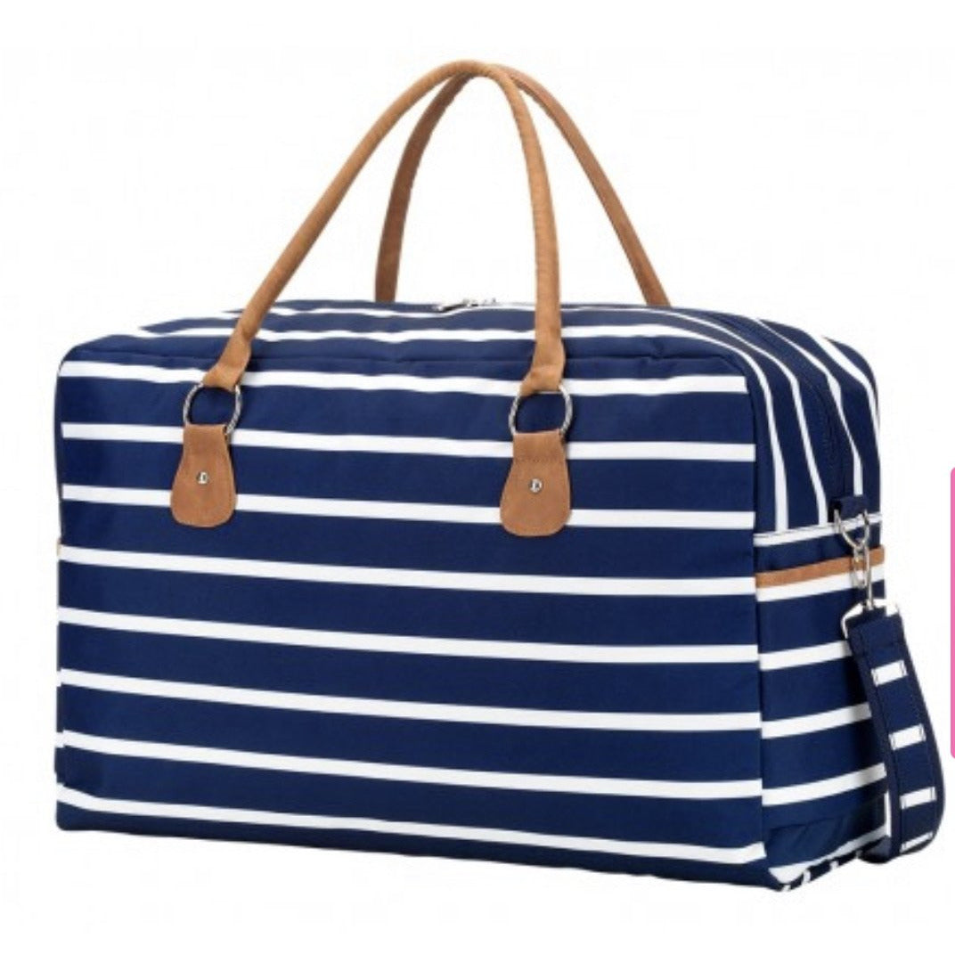 Navy Stripe Travel Bag - BFF Here