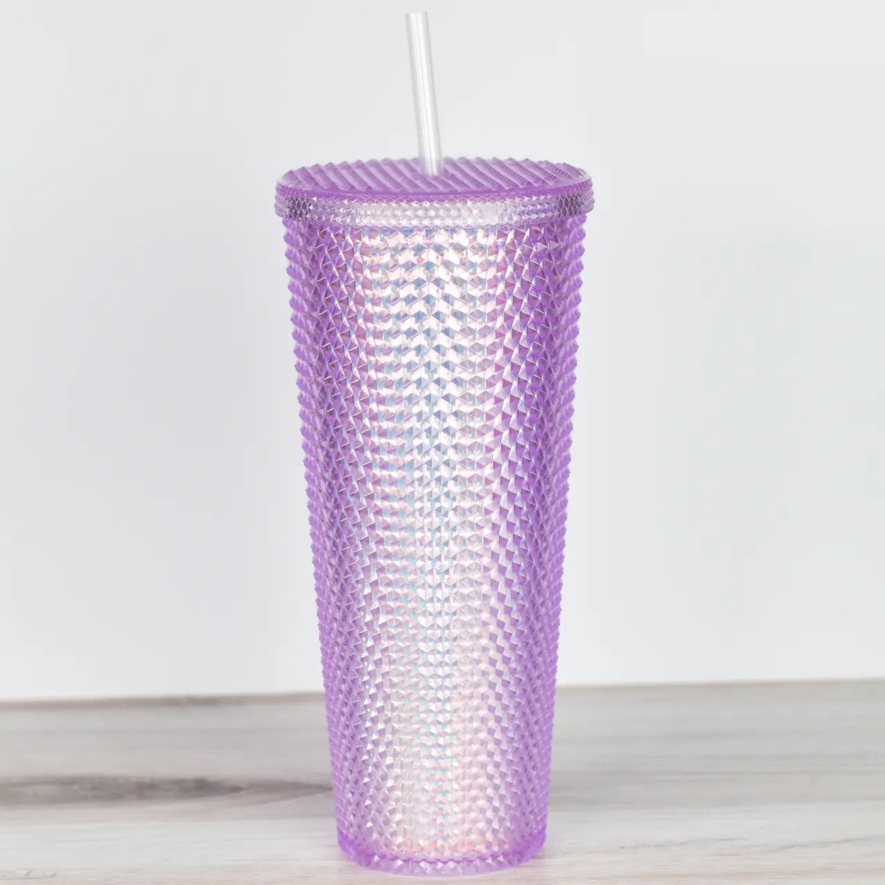 Pink Iridescent Studded Tumbler - BFF Here