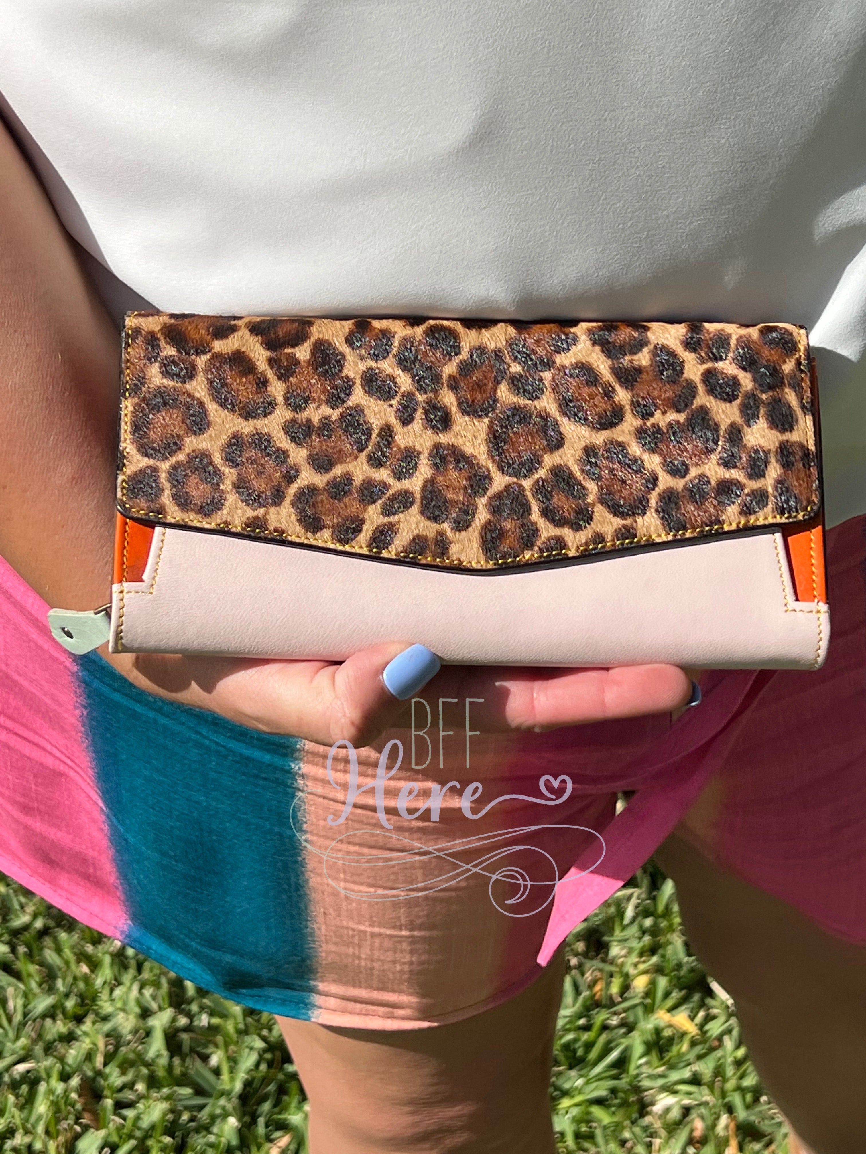 Tenille Leather and Hair on Hide Wallet - Choice of Color - BFF Here