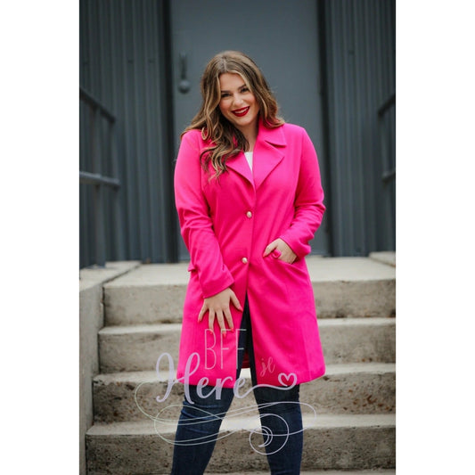 Fashion Week Hot Pink Coat - BFF Here