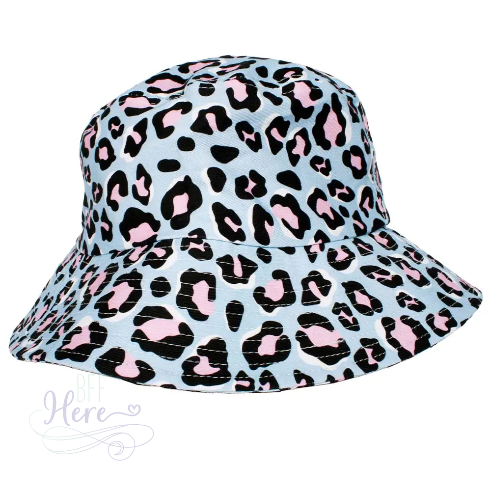 Blue Leopard Bucket Hat - BFF Here