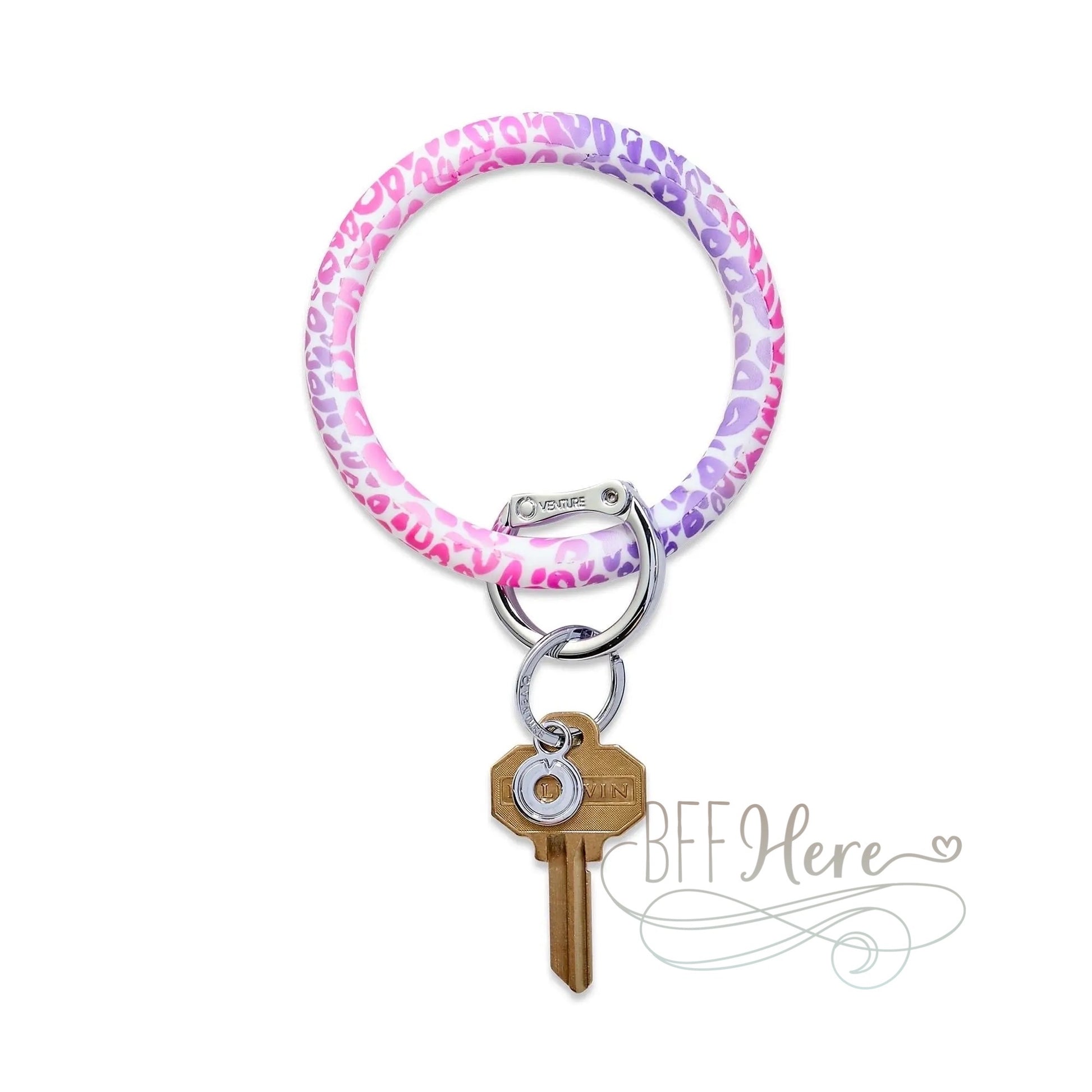 Pink Cheetah - Silicone Big O-Key Ring  by Oventure - BFF Here