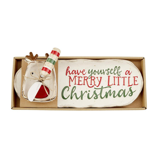 Merry Little Christmas Tray Set by Mud Pie - BFF Here