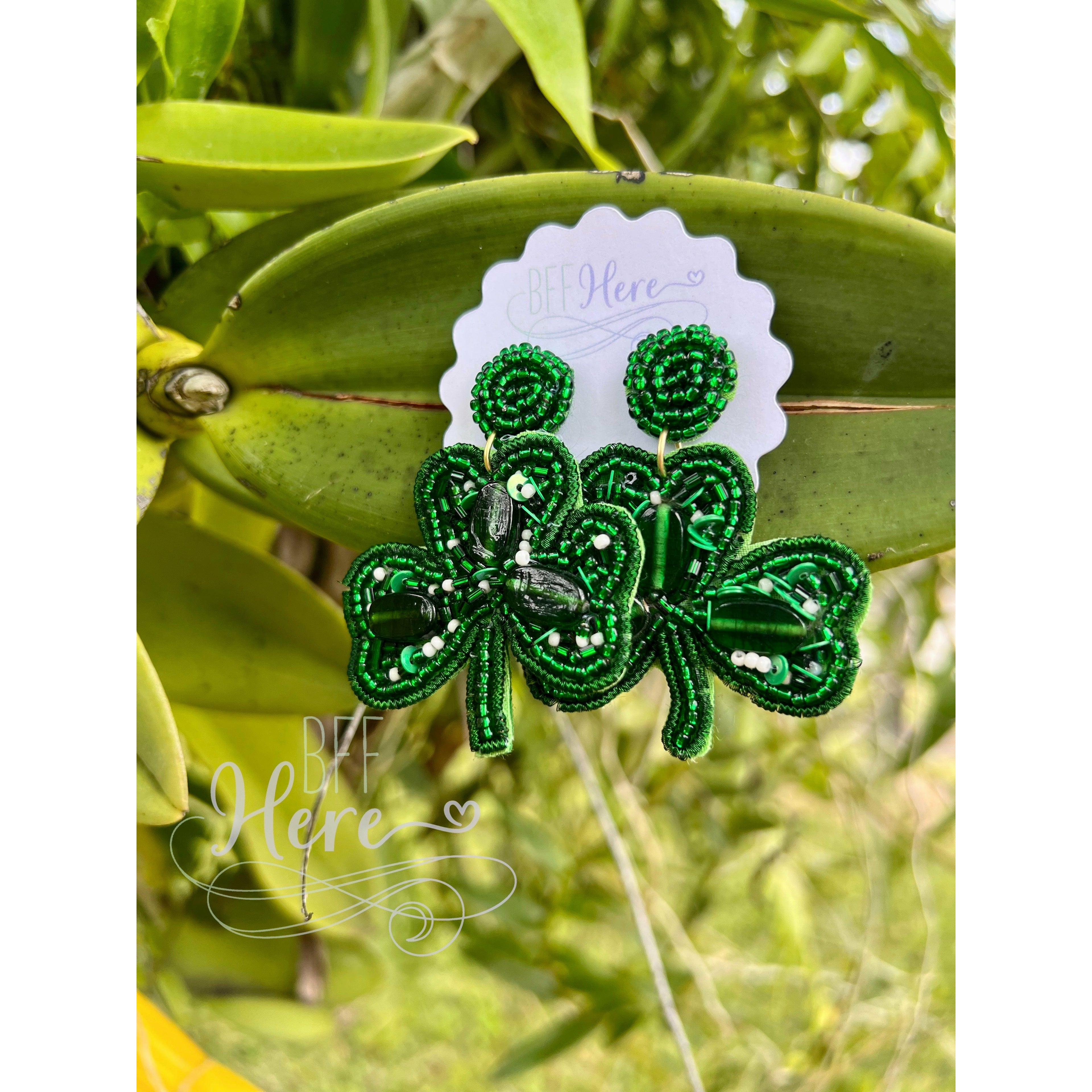 Luck Of The Irish Seed Bead Earrings - BFF Here