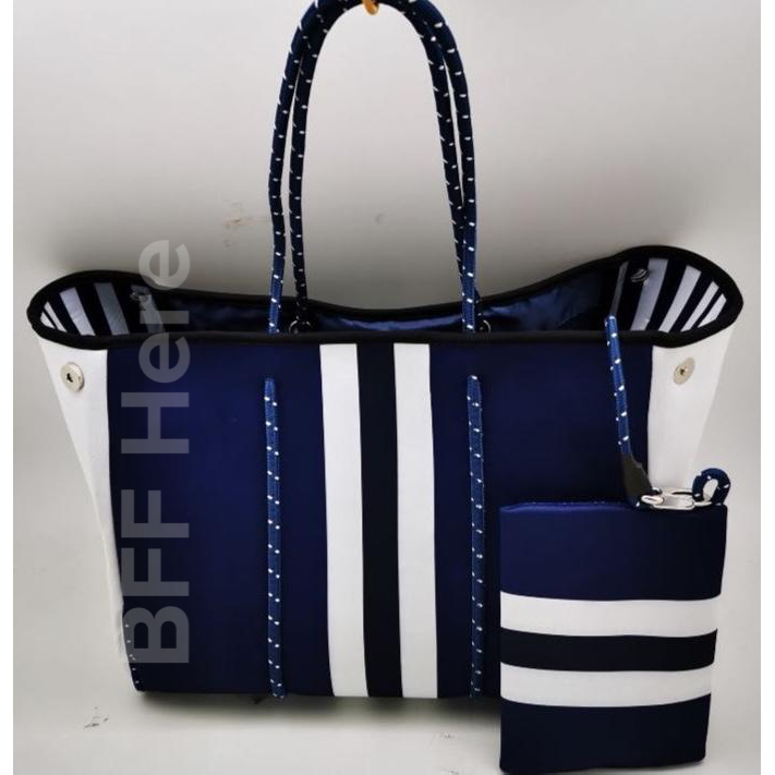 Neoprene Tote -- Nautical - BFF Here